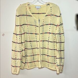 Christopher Banks Size 1X Long Sleeve Knit Zip Front Women’s Cardigan